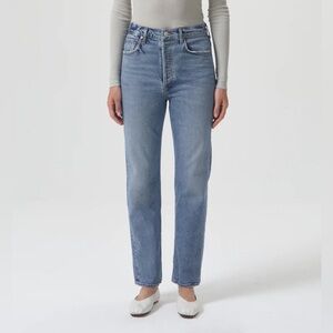 Agolde High Rise Stove Pipe Medium Wash Jeans Size 31